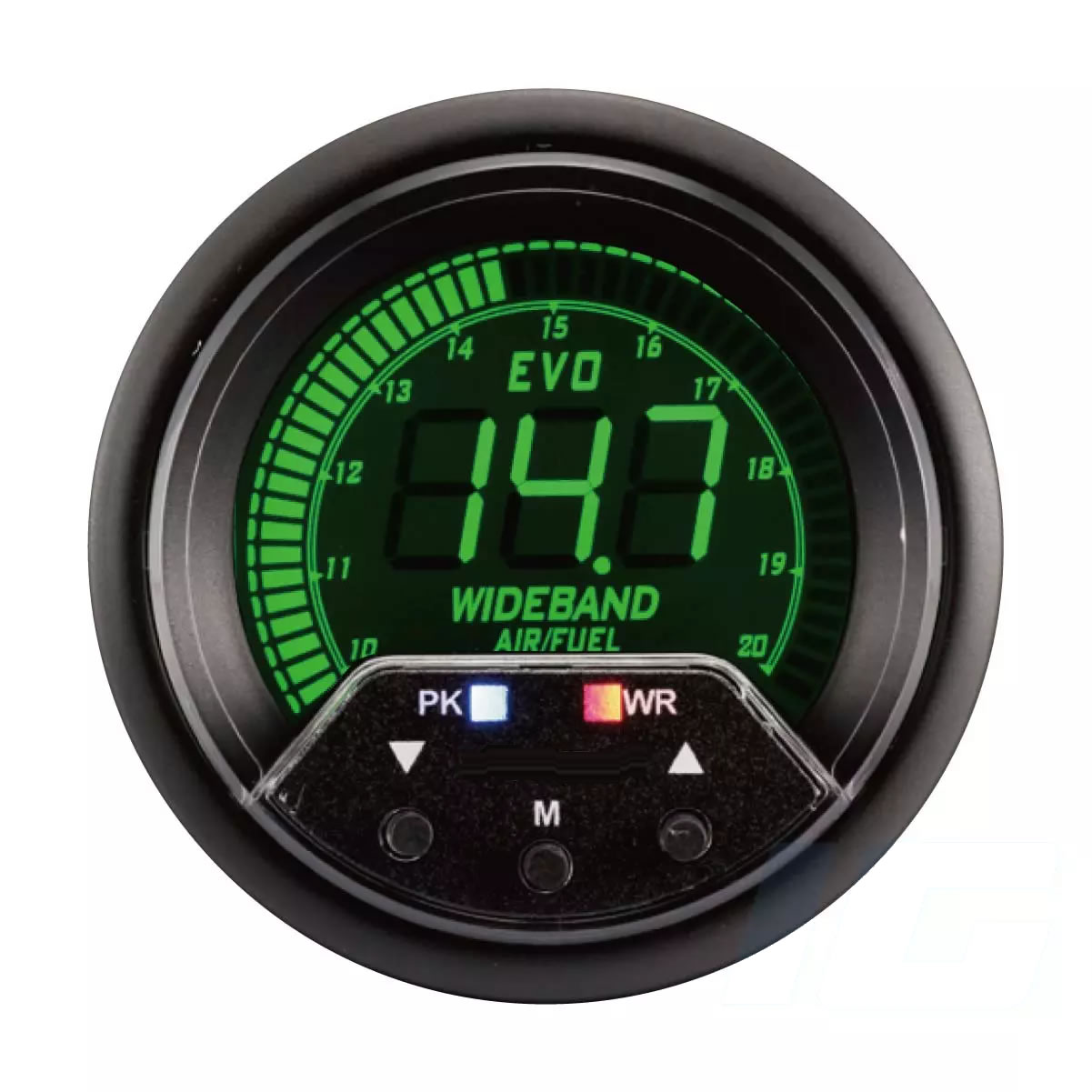 60mm LCD Performance Car Gauges - Wideband Air or Fuel Gauge With Sensor and Warning and Peak For Your Sport Racing Car